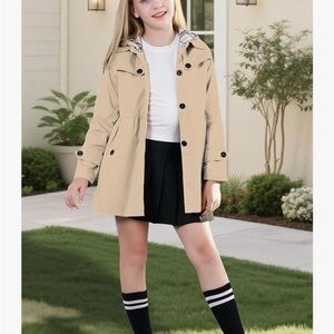 Amazon plaid khaki trench rain coat 4-5T